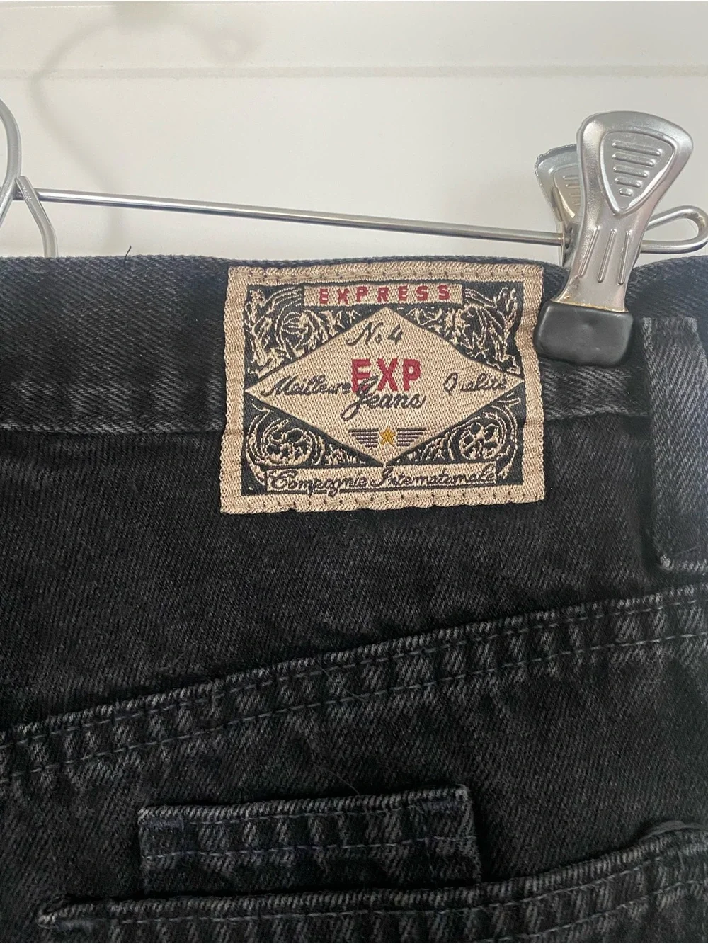 Express Black Frayed Hem Jean Shorts